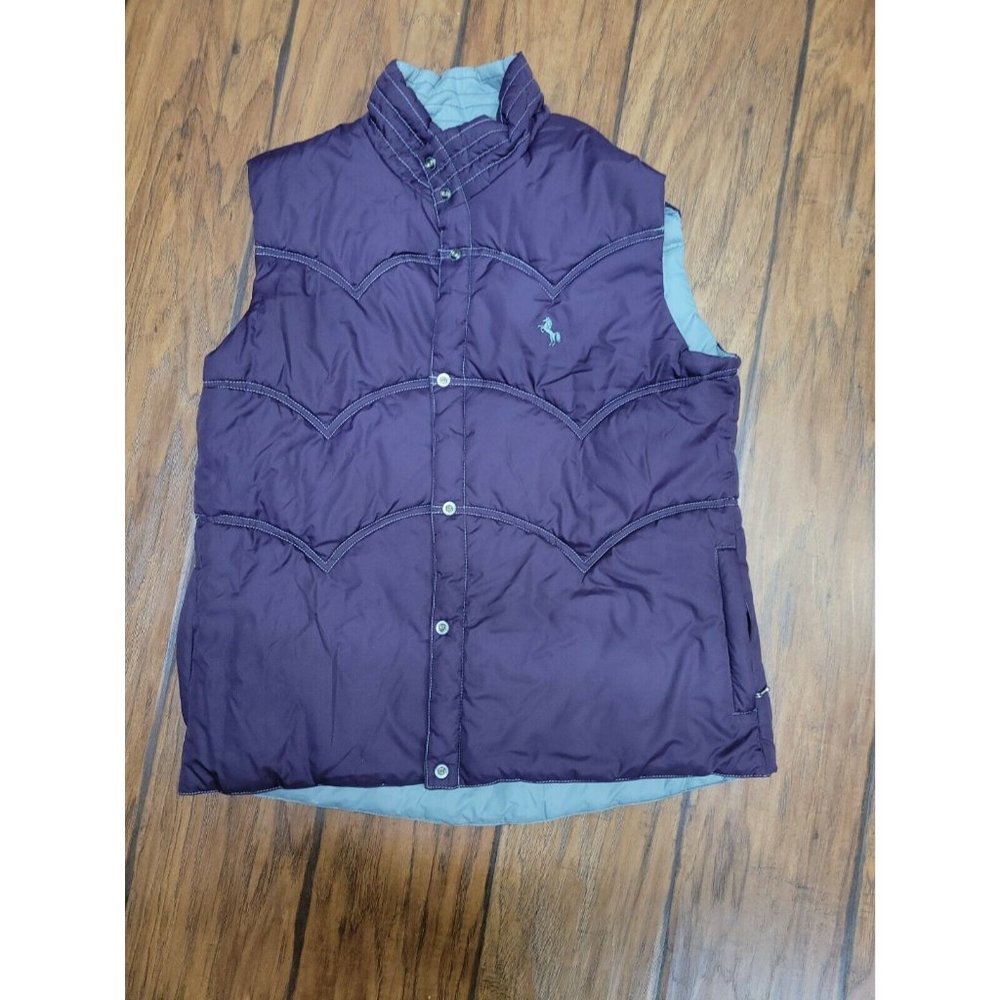 Cowgirl Up Women's Vest Size S Medium Reversible Purple/Green
